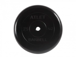 MB-AtletB26-25 Athlete rubber disc, black, 26 mm, 25 kg