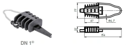 Anchor clamp for feeder wires DN 1