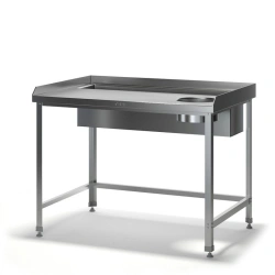 Table for processing of root crops and vegetables SDK made of stainless and galvanised steel