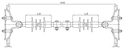 Phase-to-phase insulating spacer RMI 25/20-540-P1-2