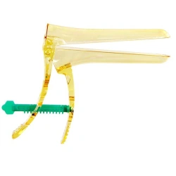 Polymer gynaecological mirror by Cusco ? 3 (L) gold with central screw fixator disposable with