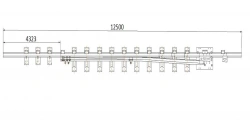 Straight frame rail of P50 type with curved shank of SP 574-05 project