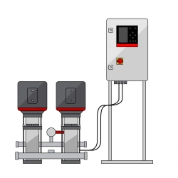 Pressure booster units based on radial-flow, multi-stage pumps (pump units) with energy-efficient, energy-saving and energy-savi