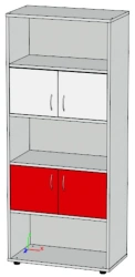 Cabinet for storage of teaching aids