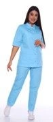 Women's labour suit No. K-404 (blouse and trousers) for protection against general industrial pollution and mechanical actions (