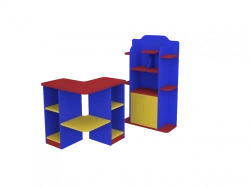 Corner shop with display case Dm7576