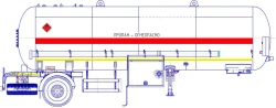 Semi-trailer-tanker PPCT-1, type P1, modification 95993-0000010-04, axle unit AGOS-1-GT7-00.00.000 or axle unit BPW HSF.