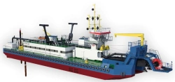 Self-propelled rotary bucket dredger with rotary ripper Project No. 93.159