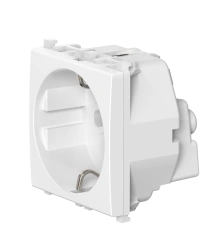 CADUCEUS ALING Experience Flush-mounted socket outlet with grounding with blinds 16A, 250V~, 2M, white, art. 74102.0