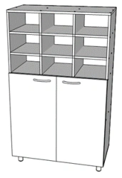 Wardrobe with notebook compartment