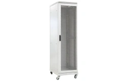 Floor standing telecommunication cupboard 19", ??-??-?, front door perforated SSD
