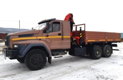 Flatbed truck with CMU 6378A4 on chassis Ural 73945-01