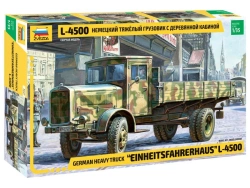Assembled model "German truck with wooden cabin"