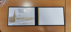 A4 Award Certificate Folder Deputy Director Sky Blue Color