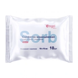Medical sorption sterile gauze napkin 10cm x 10cm 12 folds according to TU 32.50.50-014-14959781-2019