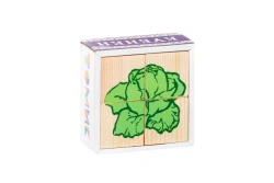 Cubes "Lay the pattern" "Vegetables" (4 pieces) Item No. 3333-6