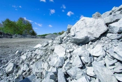 Coarse rocky ground