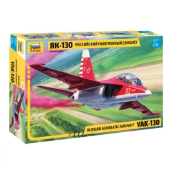 Assembled model Russian Yak-130 aircraft