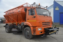 KMD-53605-E5 combined harvester machine with all-metal hopper and all-metal tank on KAMAZ 5360 chassis