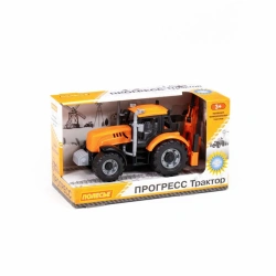 Excavator "Progress" inertial (orange) (in a box), Item No. 91543