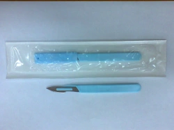 Surgical disposable scalpel with plastic handle Type 2 with blade #23