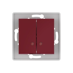 CADUCEUS ALING PRESTIGE Flush-mounted two-way switch with indication 10AX, 250V~, burgundy, article number 6026.3