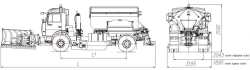 Road maintenance machine with winter equipment set model MK-4531-02