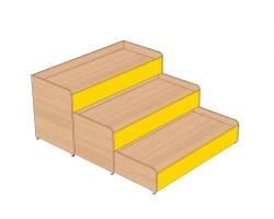 Children's roll-out 3-level bed KD-3