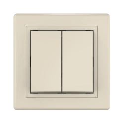 CADUCEUS ALING PRESTIGE 10AX, 250V~, beige, flush-mounted two-way switch, article number 606.999