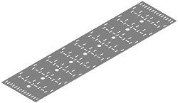 Bottom base of self-supporting cable girder DKI 000, with overall dimensions from 150x1500 mm to 1000x3000 mm, with thickness of