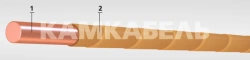 Winding wire with copper core round or rectangular with paper insulation of PB grade