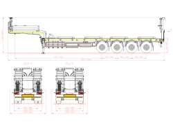 Semitrailer 98132B (loading space design - load-bearing frame, platform, gangway)