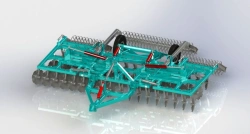 Folding disc harrow BDM-6x3P (Sura-6x3P folding).
