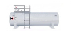 Horizontal steel above-ground tank with volume of 100 m3 type WGSN-100