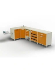 Set of modular furniture for equipping doctor's offices ZERZ