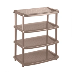 4312400; Shoe rack "PAOLA" 4 shelves 490x310x780 mm (brown)