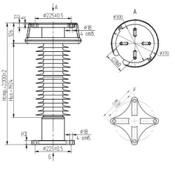 Insulator OSC 12,5-220-B05-3 UHL1