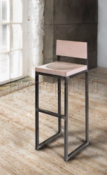 Bar stool with metal frame