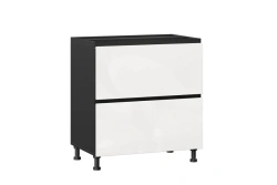 Sherwood LD.281160.000 Kitchen cabinet front 800 with 2 drawers LUX (4) (White gloss/Black )