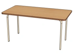 Metal-framed dining table No.1/C24