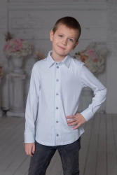 Knitted shirt for boys of school age group and teenagers