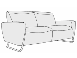 Three-seater sofa. Model: Luxenburg