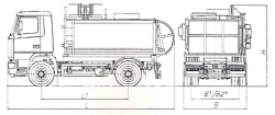 Side-loading rubbish truck model MK-3552-01