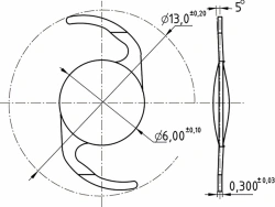Intraocular lens "NanoCrystalline" Citrine in version CCS13.02IOL /KIT