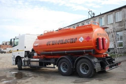Tank truck for transportation of dangerous goods type 9666L (Modifications 9666L1 on KAMAZ 65207-S5 chassis)