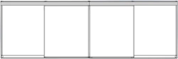 Rail system of sliding classroom magnetic marker boards "Basic"