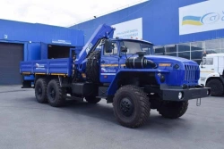 Crane-manipulator truck (flatbed), UZST brand, type 483B-69 on Ural 4320-1951-60 chassis