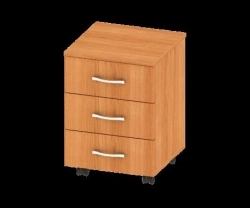 Wooden furniture. Cabinet with drawers on wheels
