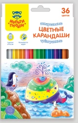 Watercolour pencils Multi-Pulti "Incredible Adventures", 36 colours, three-edge, sharpened, cardboard, europodweight