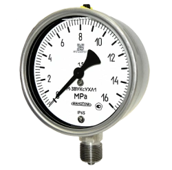 Vibration resistant M-3VUUKs indicating pressure gauges
